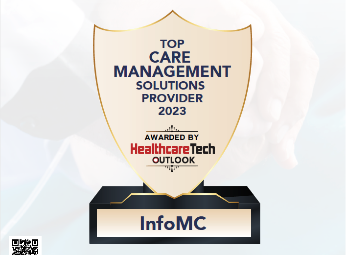 InfoMC top 10 care management solution trophy